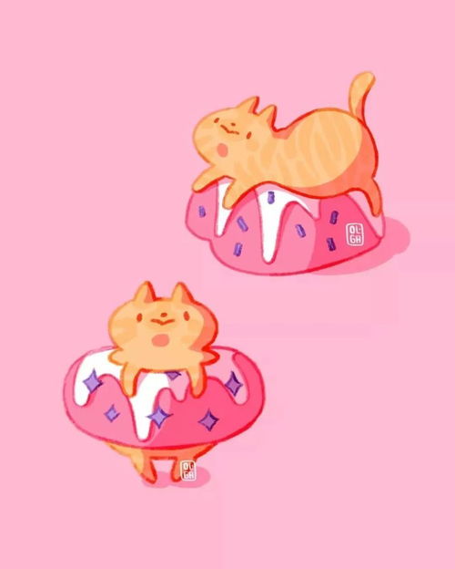  没有哪个女生能顶得住这一组猫猫插画漂亮