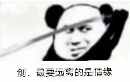  熊猫头拔剑表情包