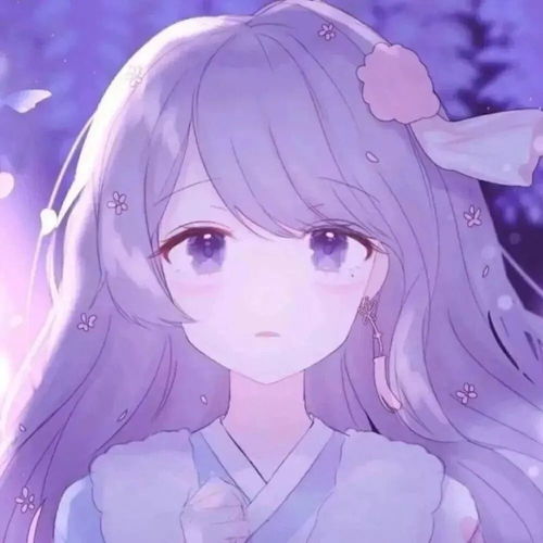 淡粉色淡蓝色动漫闺密头像
