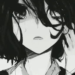 动漫女生哭泣头像淋雨