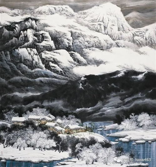  国画技法冰雪山水的画法