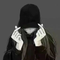 情侣头像戴口罩黑白