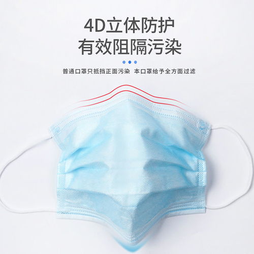  现货10片医用口罩一次性三层熔喷布防护应急成人用防病毒细菌飞沫