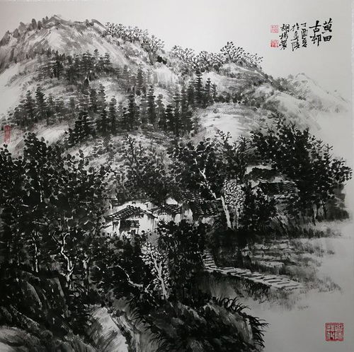 山水画头像微信头像胡杨