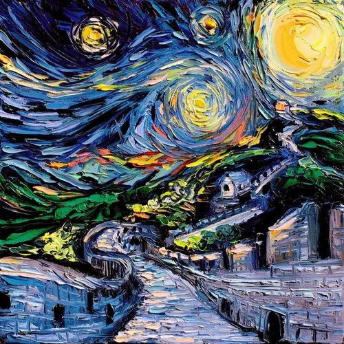 梵高星空头像女生