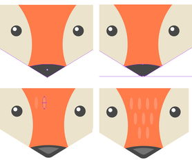  如何在adobeillustrator制作扁平化动物卡通头像