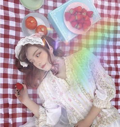  抖音爆红的仙女酵母魔幻p图法,少女心爆棚的洛丽塔贴纸