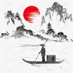  水墨山水画素材图片免费下载高清装饰图案psd千库网图片编号2450038