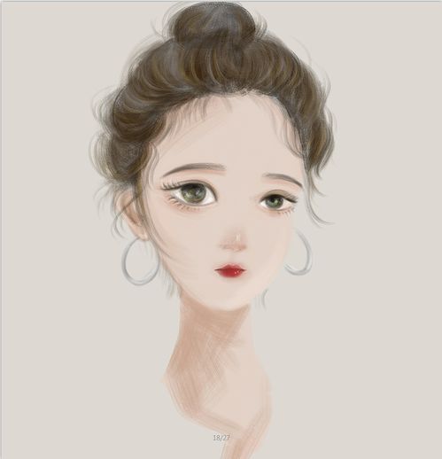 手绘小希头像平面模特