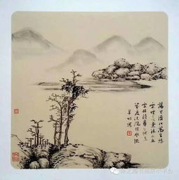  诗情画意羊炯拟古山水画及题诗20品