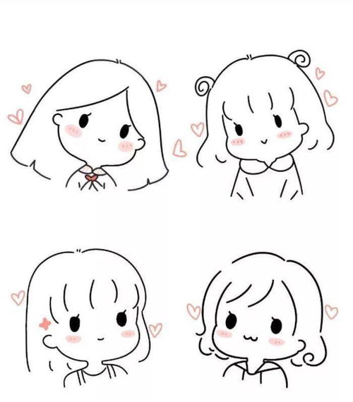  简笔人物,可可爱爱