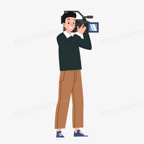  卡通手绘摄像师免抠元素png图片素材免费下载手绘png30003000像素熊猫办公
