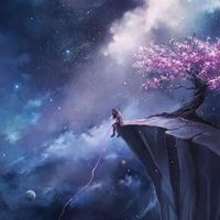  qq头像女生背女生背影星空qq头像