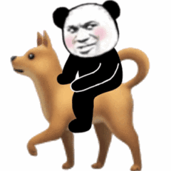  熊猫人坐骑表情包