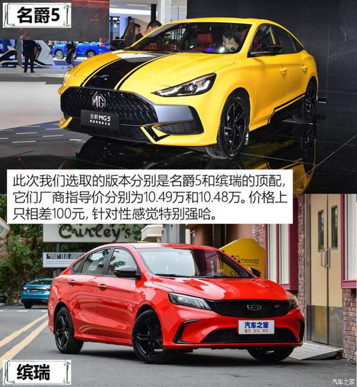  青春风暴来袭名爵5静态对比吉利缤瑞