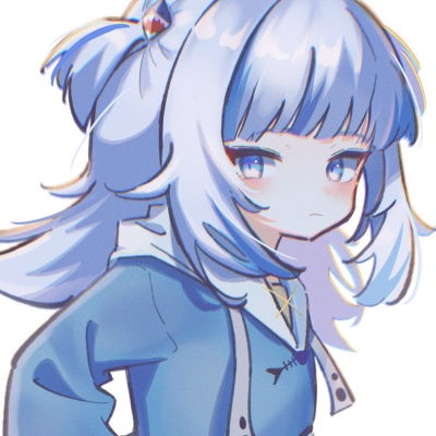  蓝色二次元可爱女生头像,女生头像小清新可爱