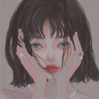  小情新手绘女头,来源于瓜老师学生女生头像我要个性网