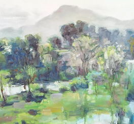  山水画般的诗意张洪油画作品欣赏