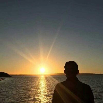  落日夕阳情侣头像