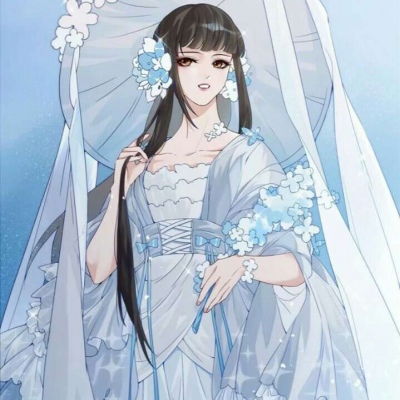 咸蛋女孩古风男女漫画头像