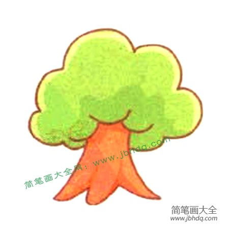  茂密的树简笔画画法