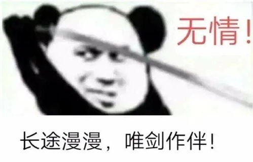  熊猫头拔剑表情包