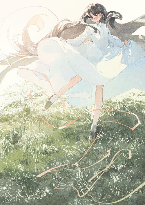  potg插画师当我开始明白画画的意义,我成为了自己整体上是水彩二分法,略微粗糙的笔刷和画面质感恰好给人一种岁月静好的感觉,用大量噪点运用像胶片一样有一种朦胧地故事感,而二分法强烈地光影和动态设计特别是头发以及自然景象又使得画面有一种生命