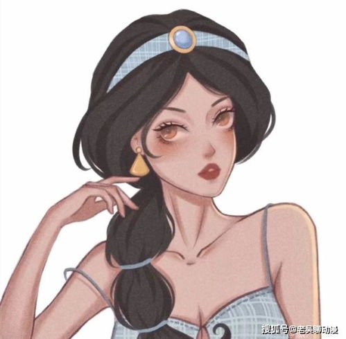  迪士尼公主烟熏妆,茉莉公主性感美丽,贝儿公主楚楚动人