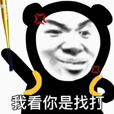  熊猫头表情包我看你是找打