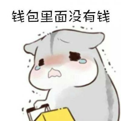  仓鼠表情包钱包里没有钱是情有可原的