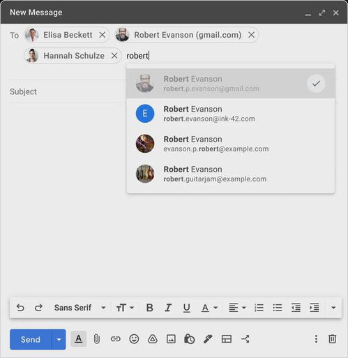  gmailcompose窗口的更新增加了个人资料头像右键菜单等内容