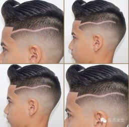  火爆的男士渐变发型