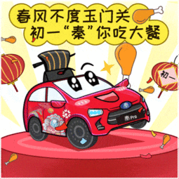  比亚迪汽车送年货一波定制表情包请接收