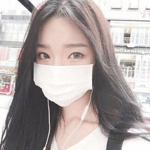 口罩头像女生照片米娅