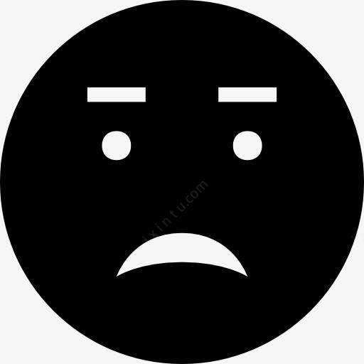  担忧的脸黑的表情图标免费下载页面网页平面电商创意素材脸图标