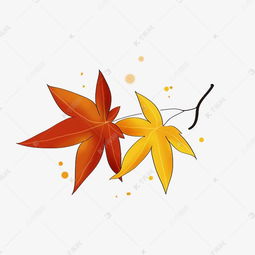  立秋手绘红色枫叶素材图片免费下载高清psd千库网图片编号10861276
