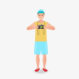  卡通男性摄影师矢量素材图片素材其他格式下载动漫人物大全