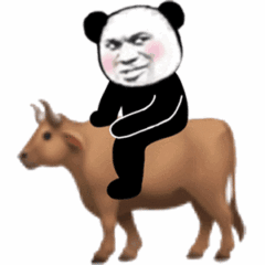 熊猫人坐骑表情包