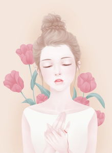  粉系少女插画byredmina