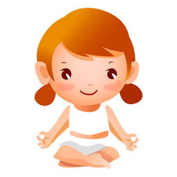  卡通开心女孩瑜伽健身图片素材psd模板下载1.22mb居家物品大全生活工作