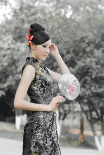  狗机狗头拍旗袍美女,欢迎欣赏