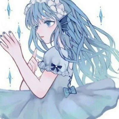  蓝色系小清新动漫女头