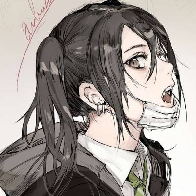 动漫女生头像高冷侧脸