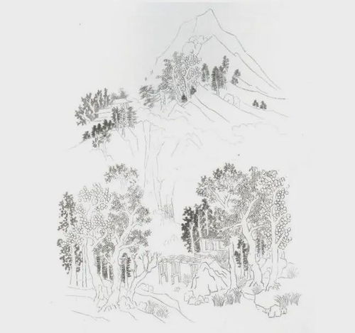  楠溪江小青绿山水画写生画法