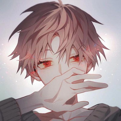  黑暗系男生头像丧恐怖红眼丧系卡通头像