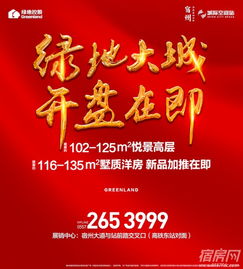  宿州销冠绿地大城2019即将荣耀首开