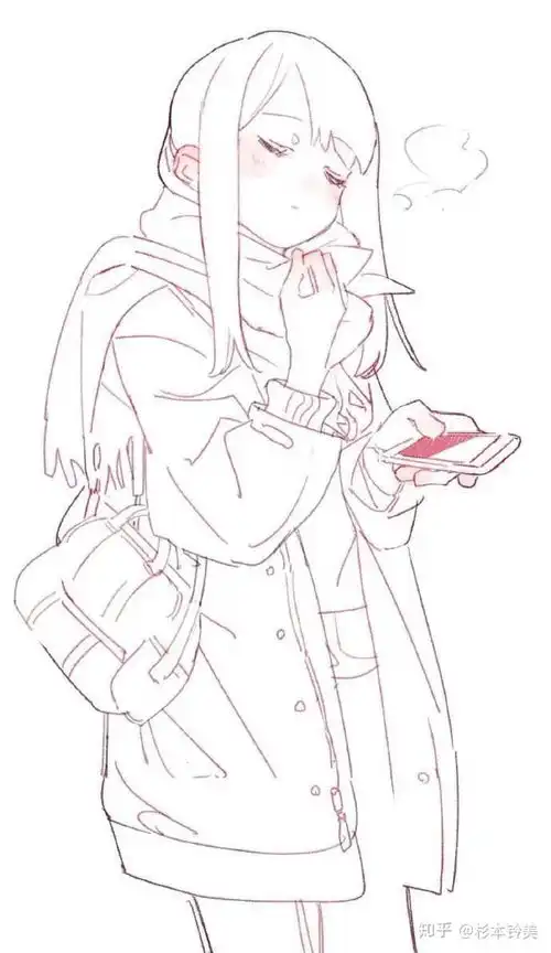  两组超好看的少女插画线稿练习
