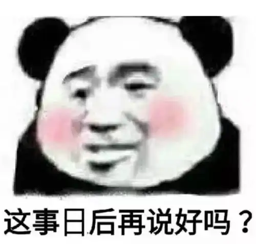  表情包这件事日后再说好吗
