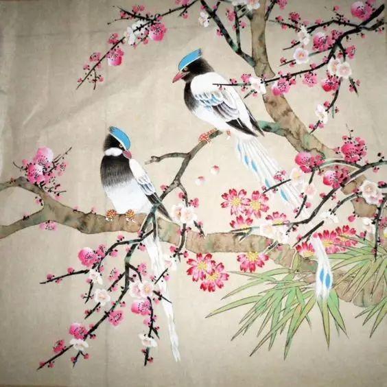 喜上眉梢山水画头像