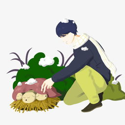  手绘冬季爱心救助小动物插画图片素材其他格式下载动漫人物大全